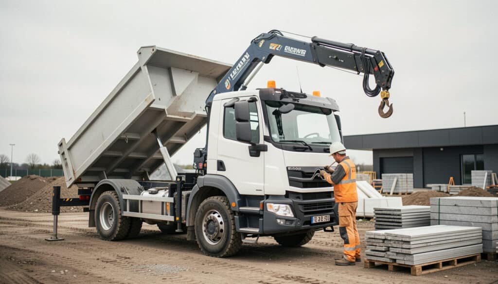 Camion benne avec grue de 3,5 tonnes : bien le choisir