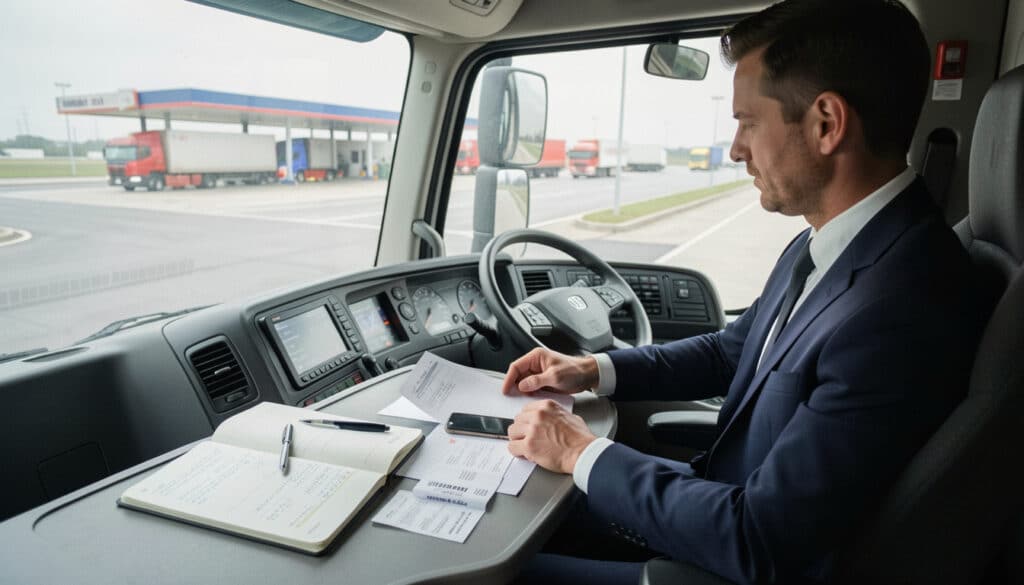 Frais de route en transport routier en 2026 : calcul